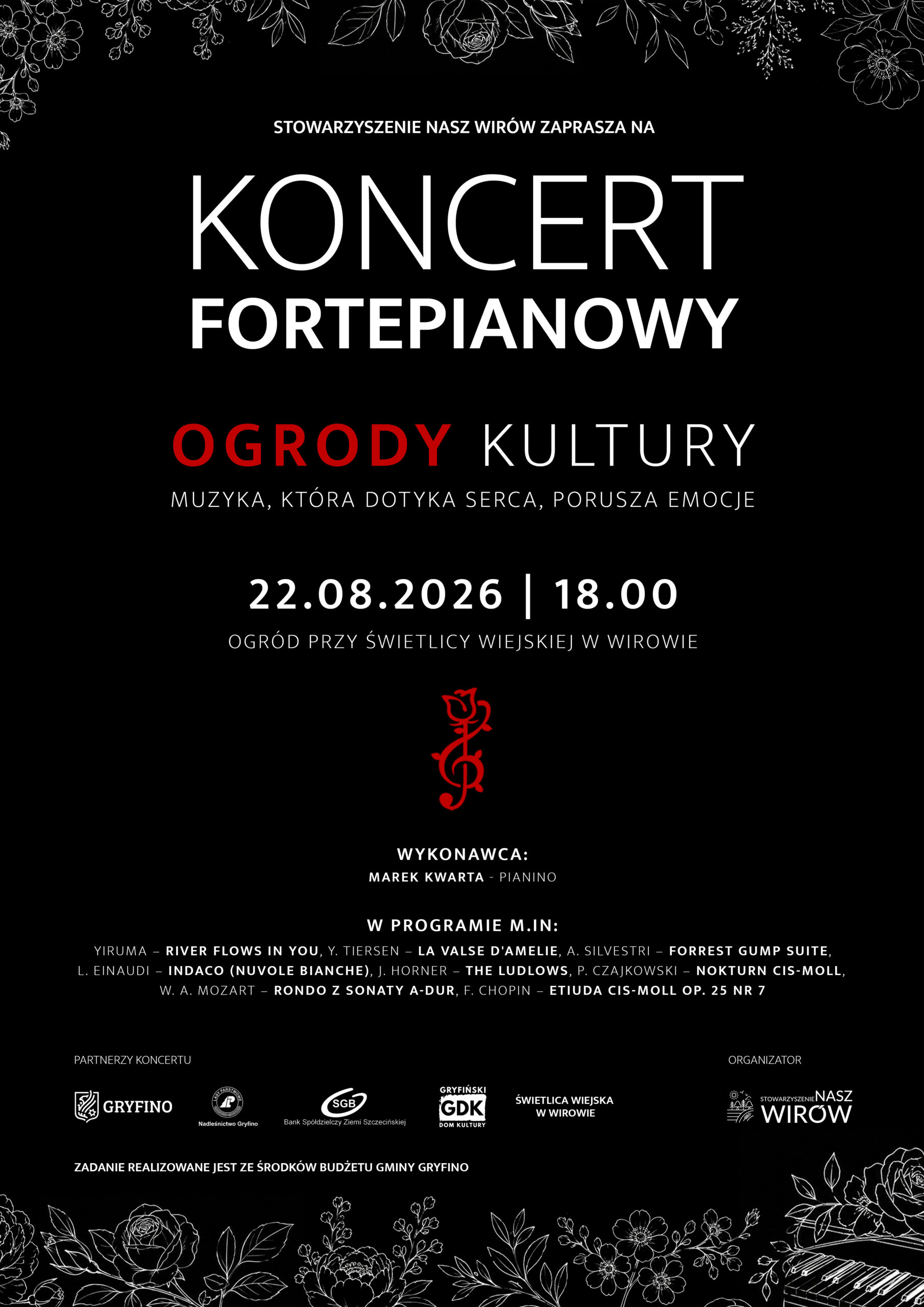 Ogrody Kultury 2026: wieczór z fortepianem, który poruszy serca